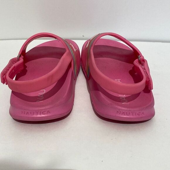 Nautica Girls Slip-On Sling Back Pink Slides Sandals Size 9 - Picture 5 of 8